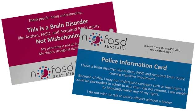 NOFASD police and information cards