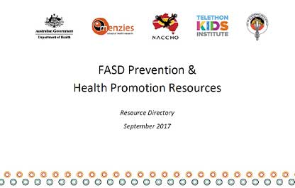 FASD Prevention and Health Promotion Resources Project Resources Directory