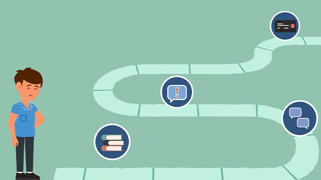 FASD and Trauma video using a graphic of a child and a winding pathway