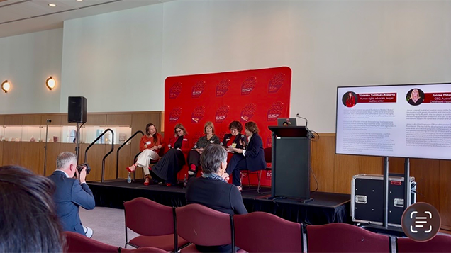 Panel members at the Red Shoes Rock event at Parliament House.